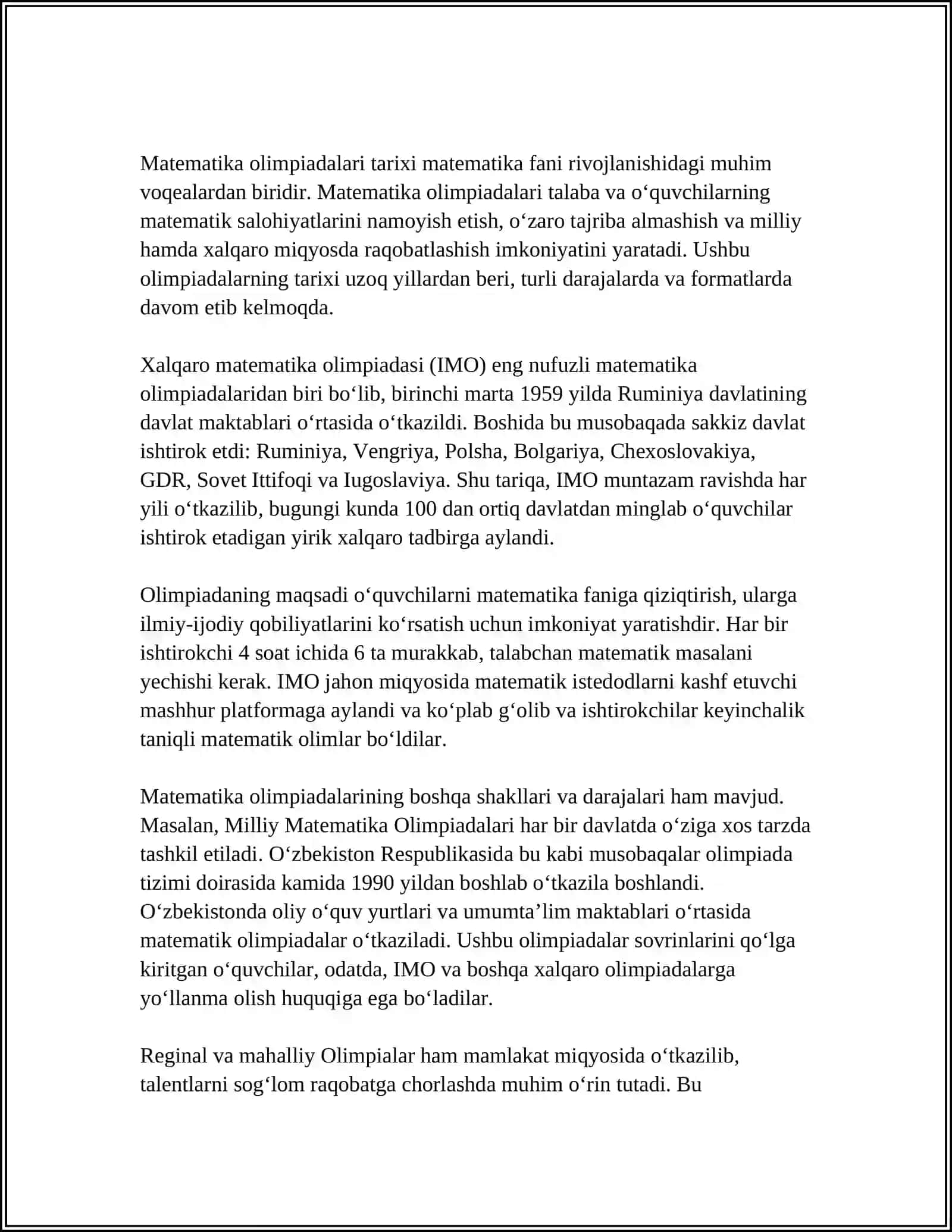 MATEMATIKA FAN OLIMPIADALARINING ROLI 3