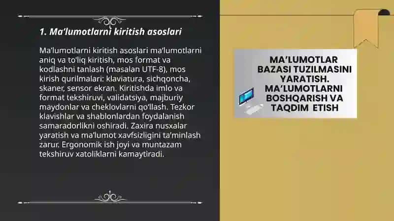 Maʼlumotlarni kiritish va tahrirlash 3
