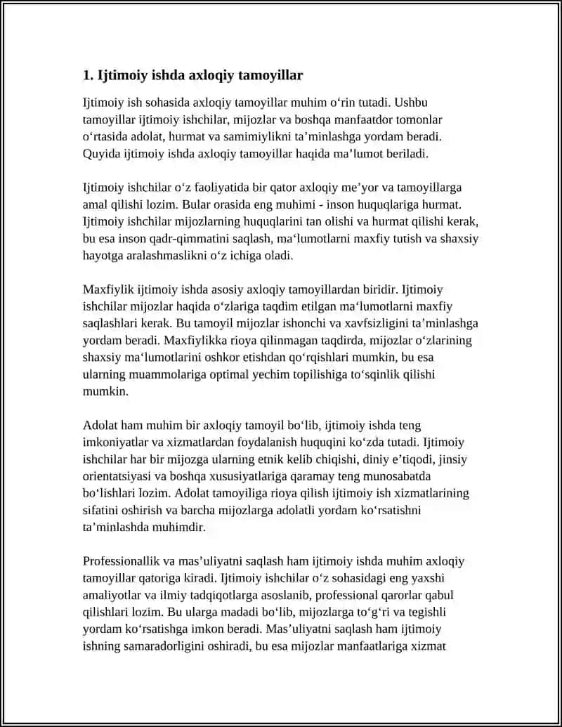 Ijtimoiy ishning axloqiy va insonparvarlik xususiyatlari 3