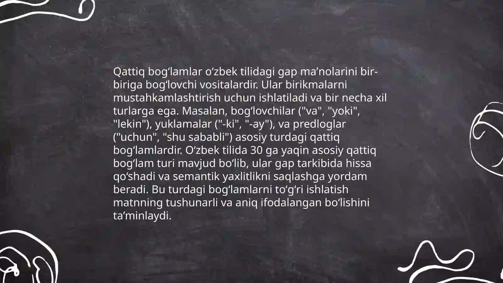 Dismurgiya.Qattiq bogʻlamlarning turlari 3