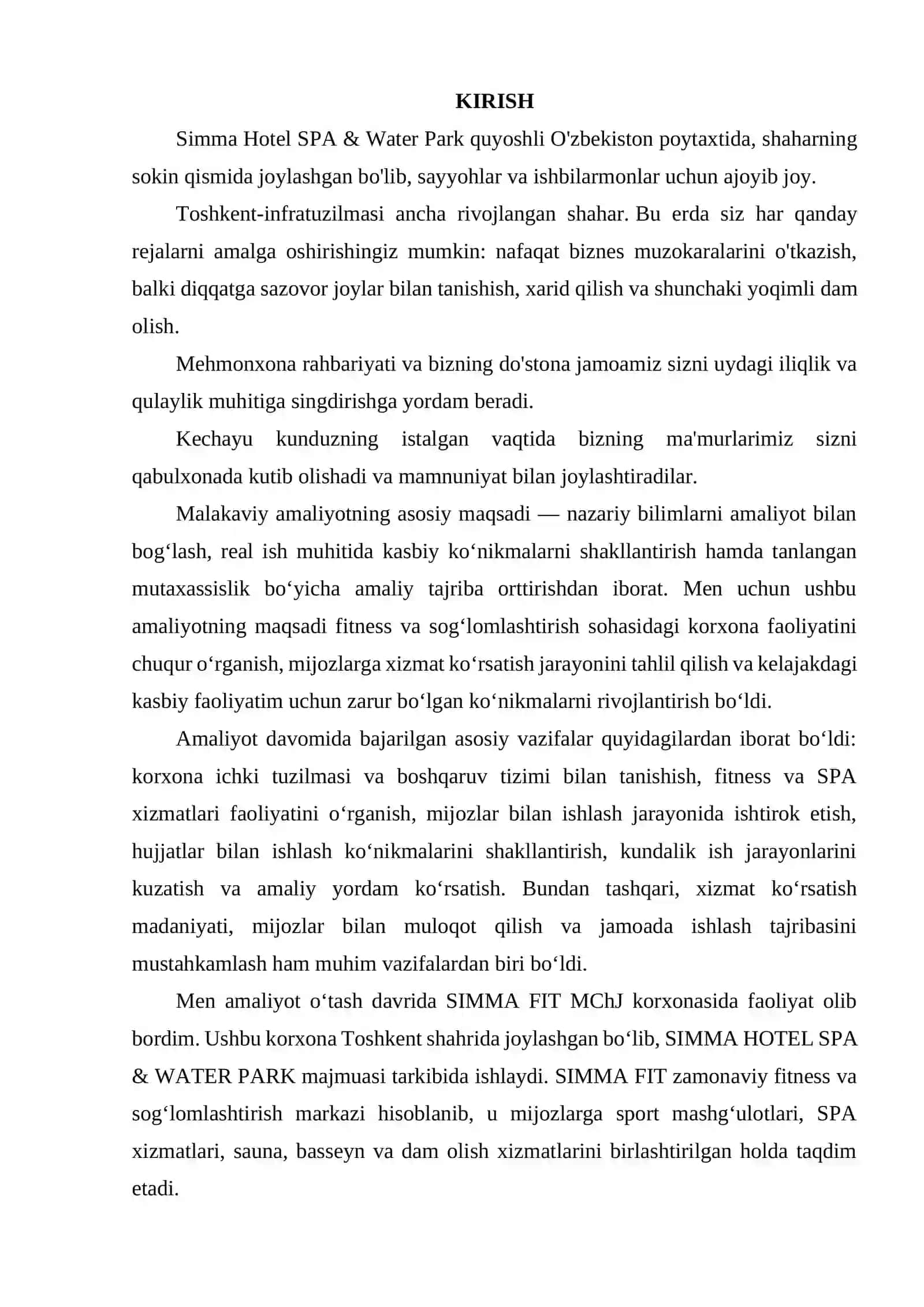 MALAKAVIY AMALIYOT HISOBOTI REJASI 3