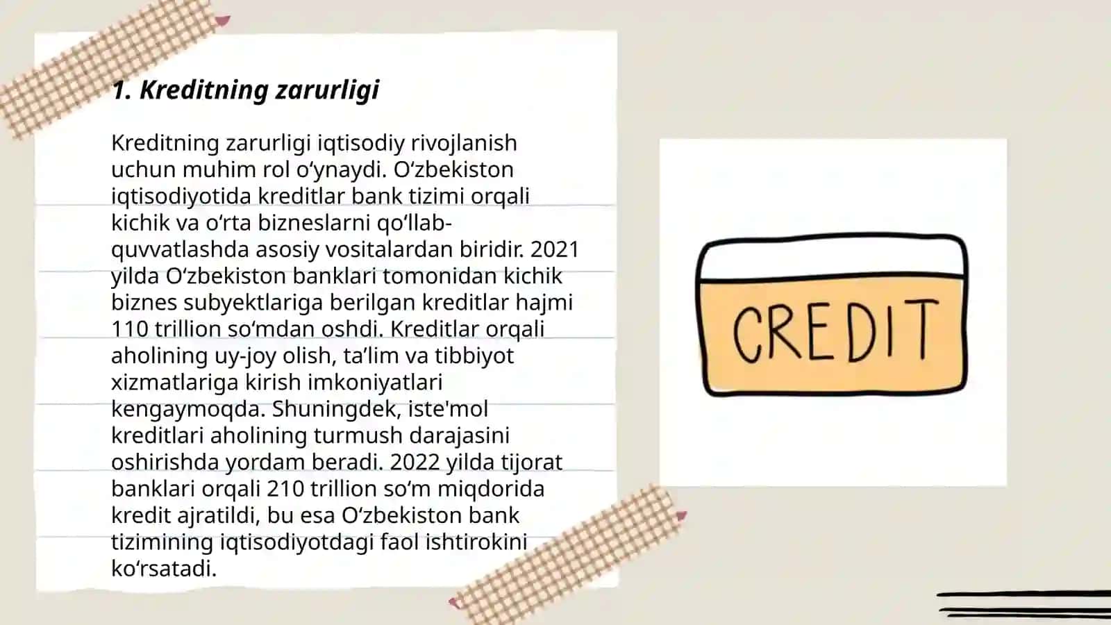 Kreditning zarurligi, mohiyati va funksiyalari 3