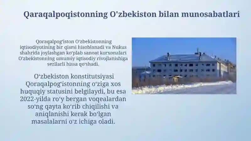 Qoraqalpog'istonning O'zbekiston bilan munosabatlari 3