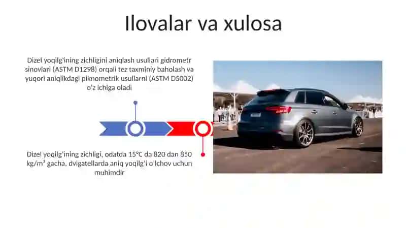 Dizel yoqilg'isi zichligini aniqlash 3