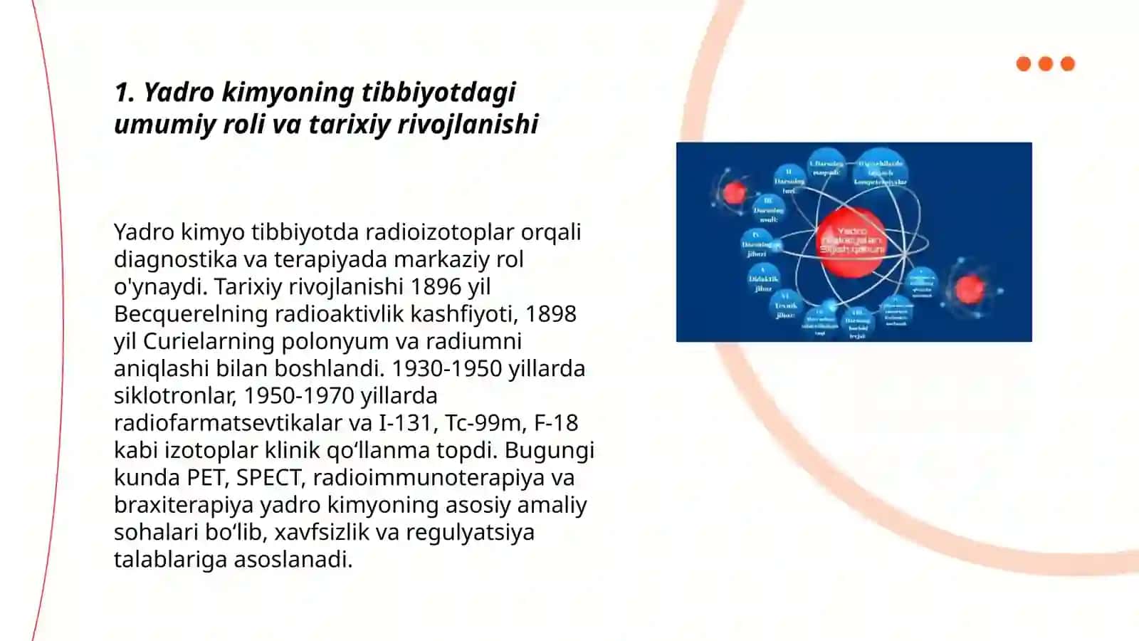 Yadro kimyosning tibbiyotdagi orni 3