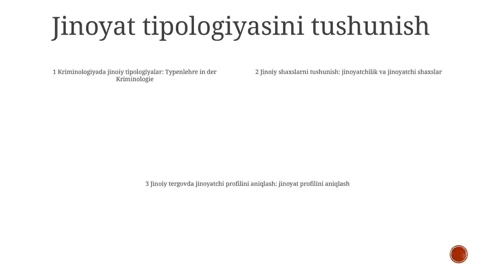Jinoyatchi Shaxsining Kirminal Turlari Va Tafsifi 3