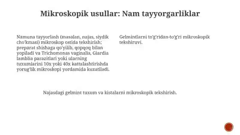 Ovogelmintoskopiya va Gelmintoskopiya 3