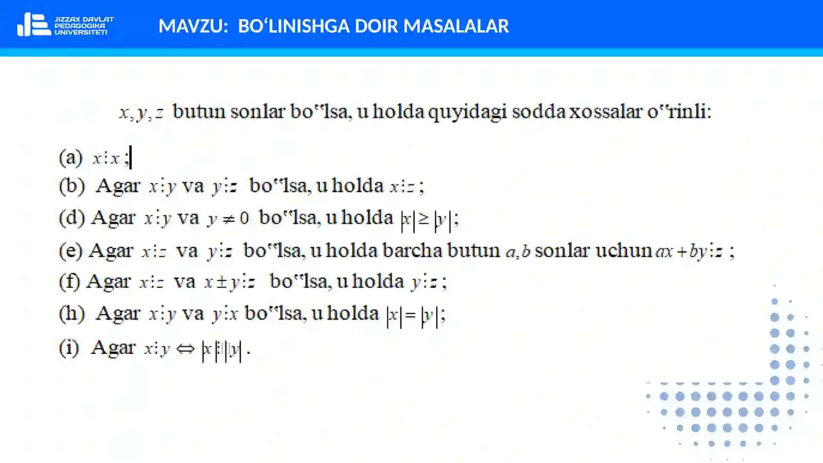 BO‘LINISHGA DOIR MASALALAR 3