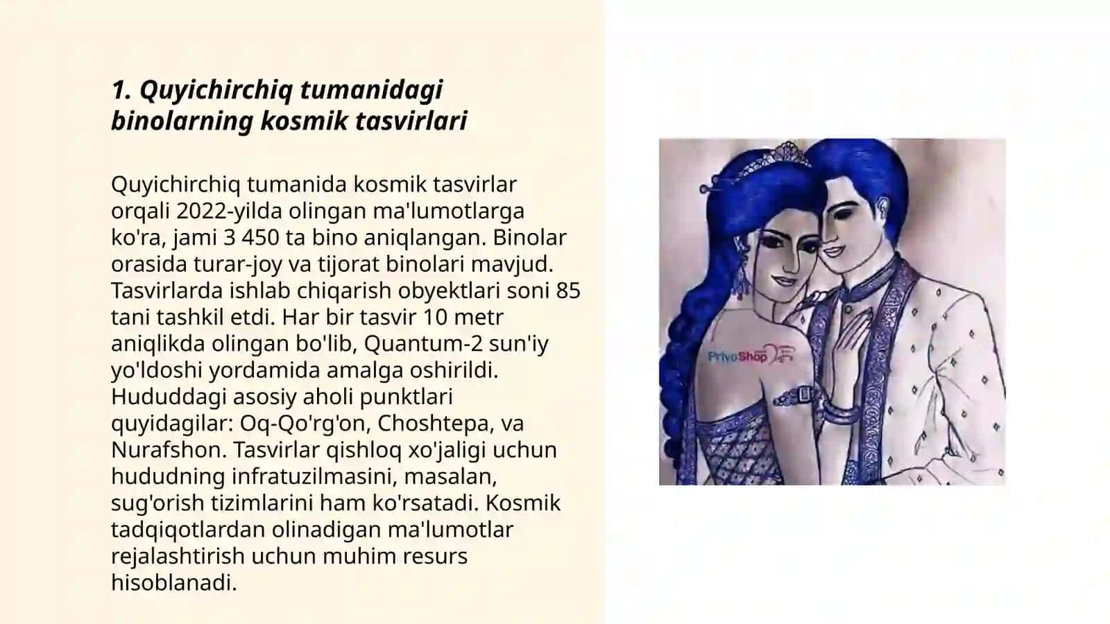 Quyichirchiq tumanidagi bino -inshootlarning kosmik tasviri yordamida texnik ro'yxatga olish 3