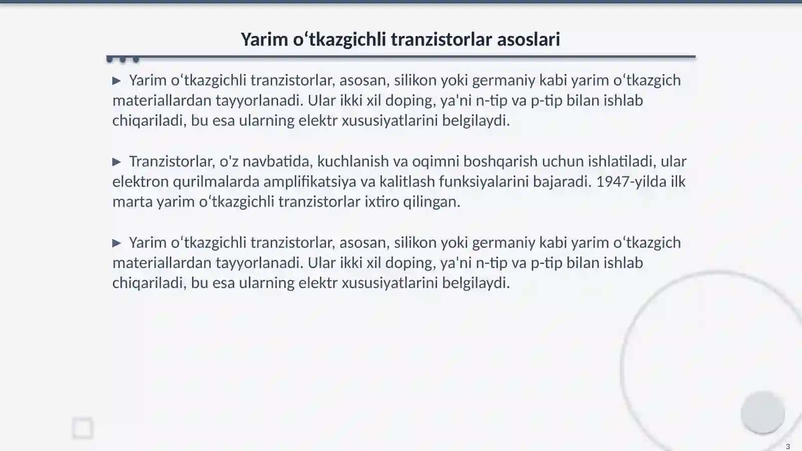 Yarim o‘tkazgichli tranzistorning ish rejimini o‘rganish 3