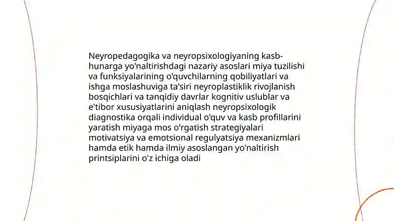 Neyropedagogika va Neyropsixologiya 3