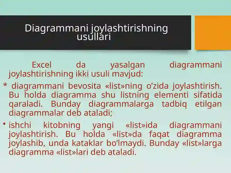 Diagrammalar bilan ishlash 3