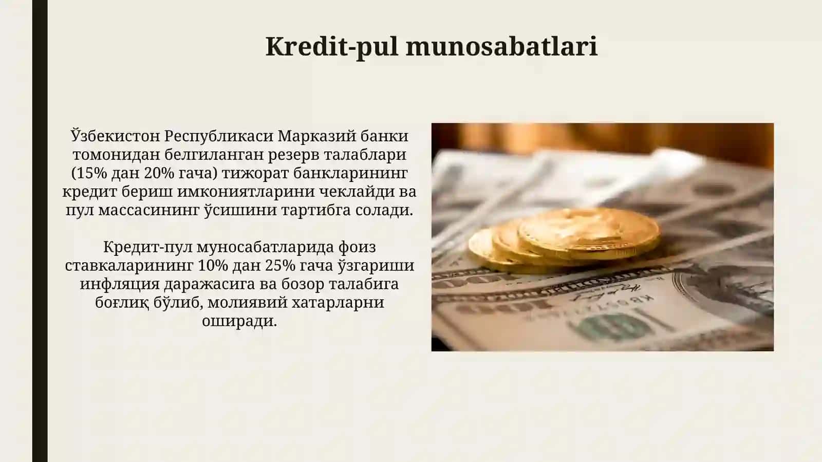 Kredit-pul munosabatlari 3