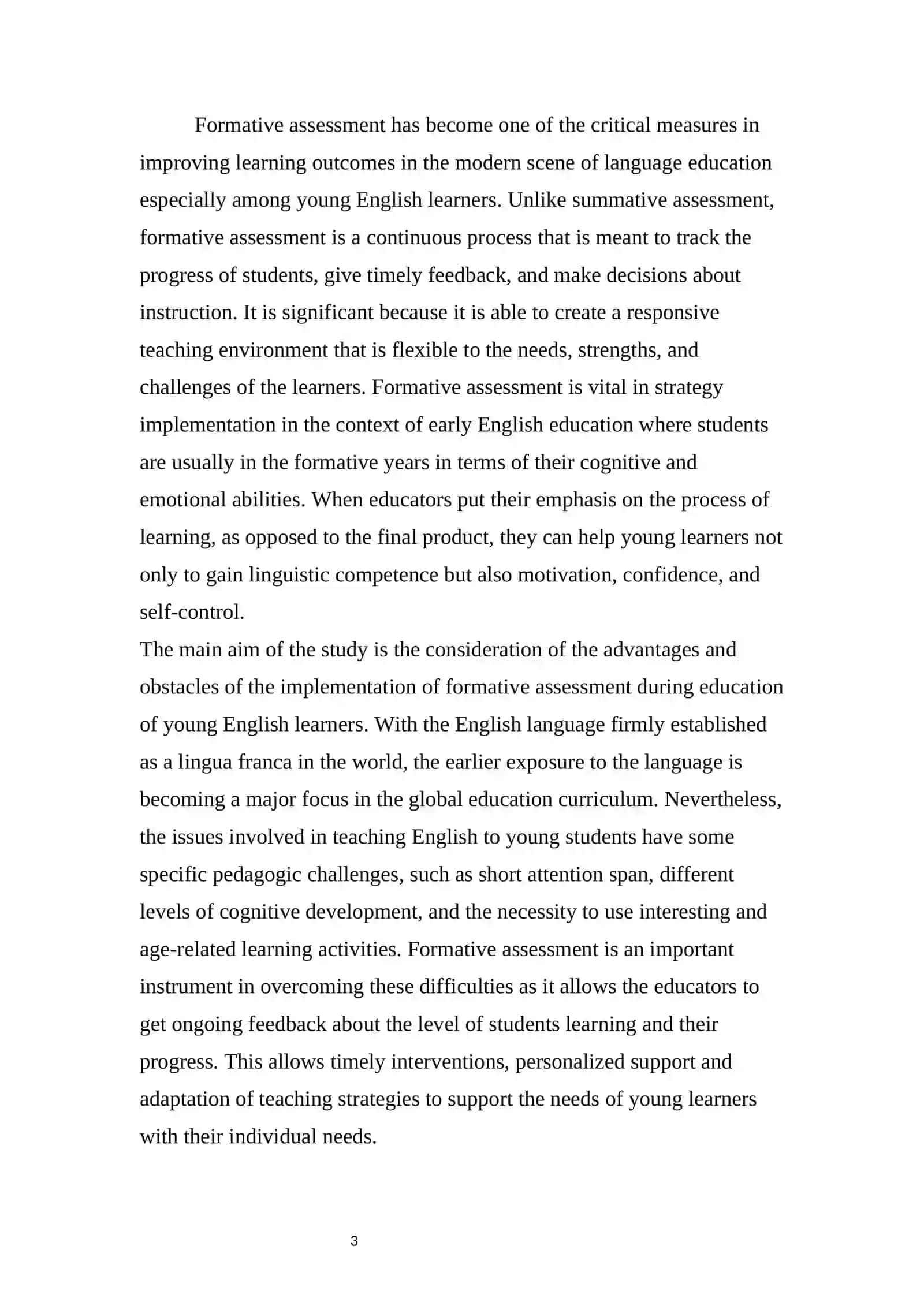 FORMATIVE ASSESSMENT IN YOUNG ENGLISH LEARNERS 3