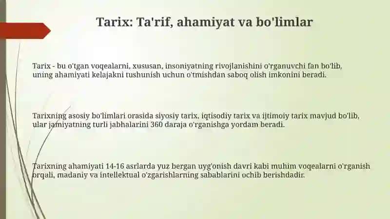 Tarixga kirish 3