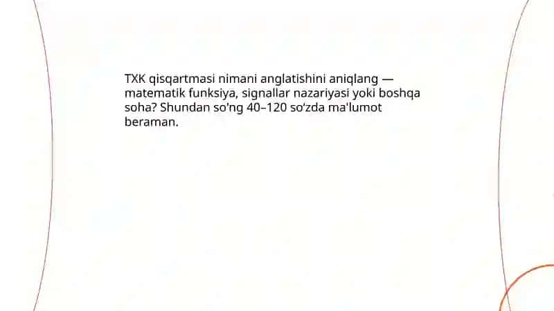TXK davriyligini analitik usuli Abdusattor 3