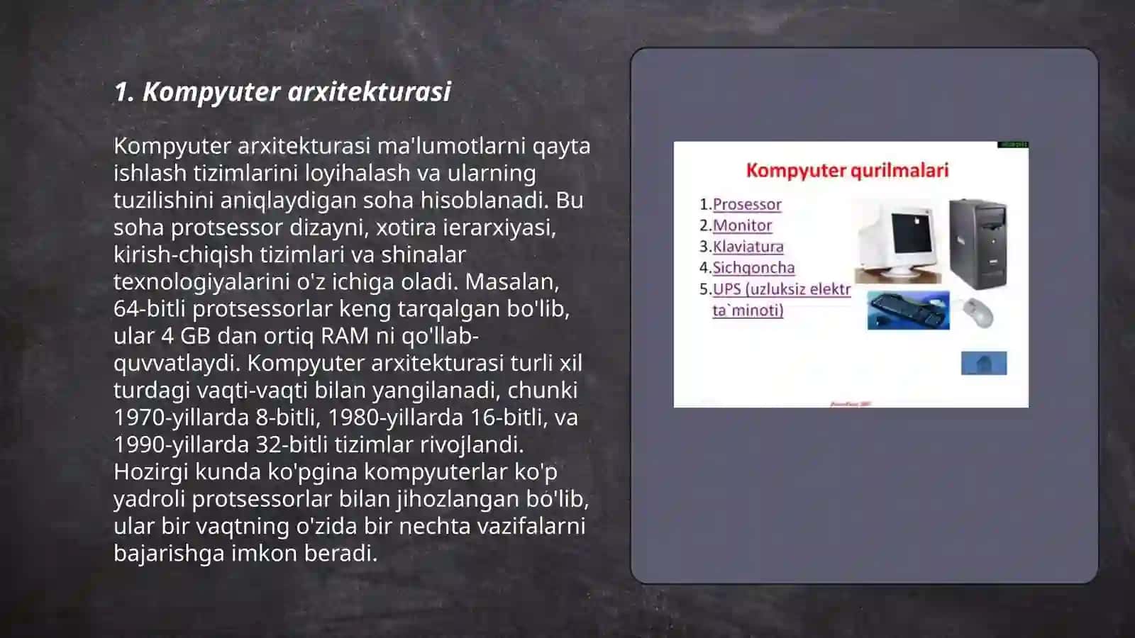 Shaxsiy kompyuterning axboriy-mantiqiy asoslari 3