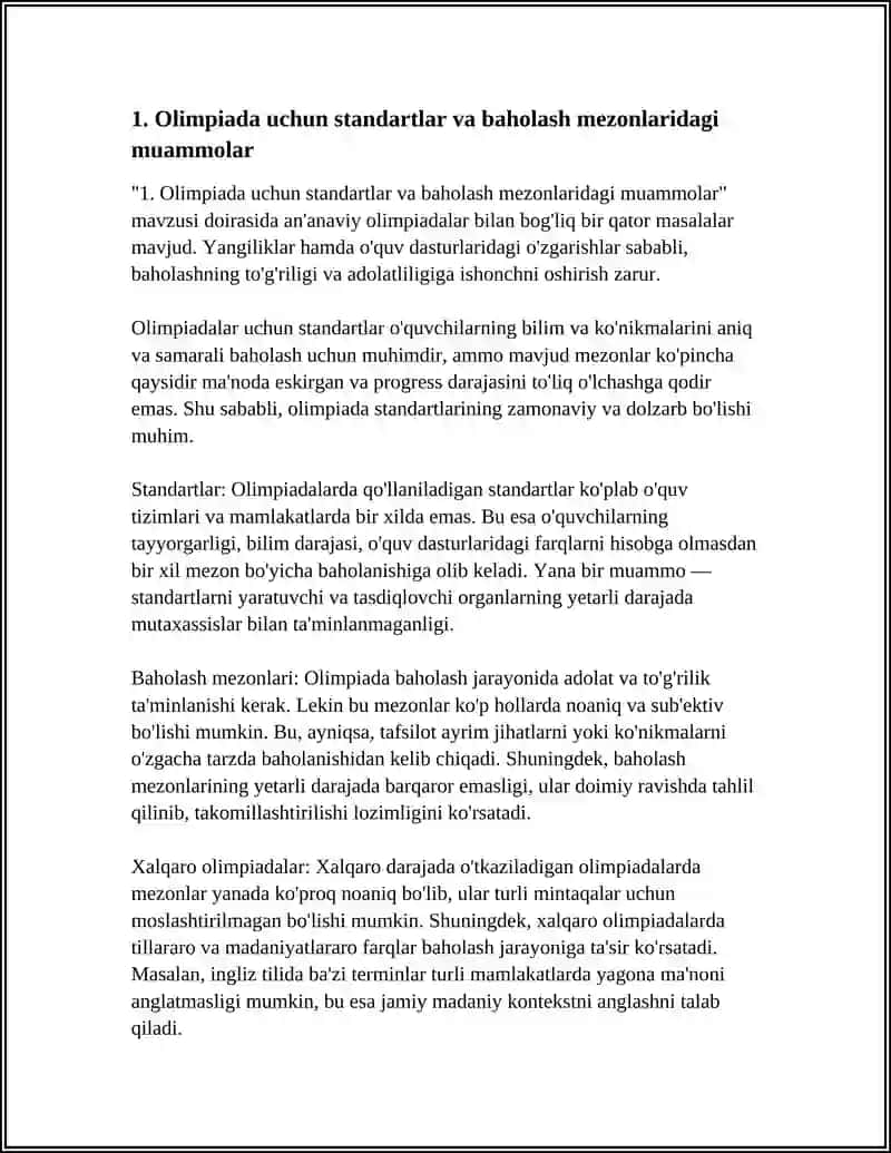 YANGI OLIMPIADA DOLZARB MUAMOLARI 3
