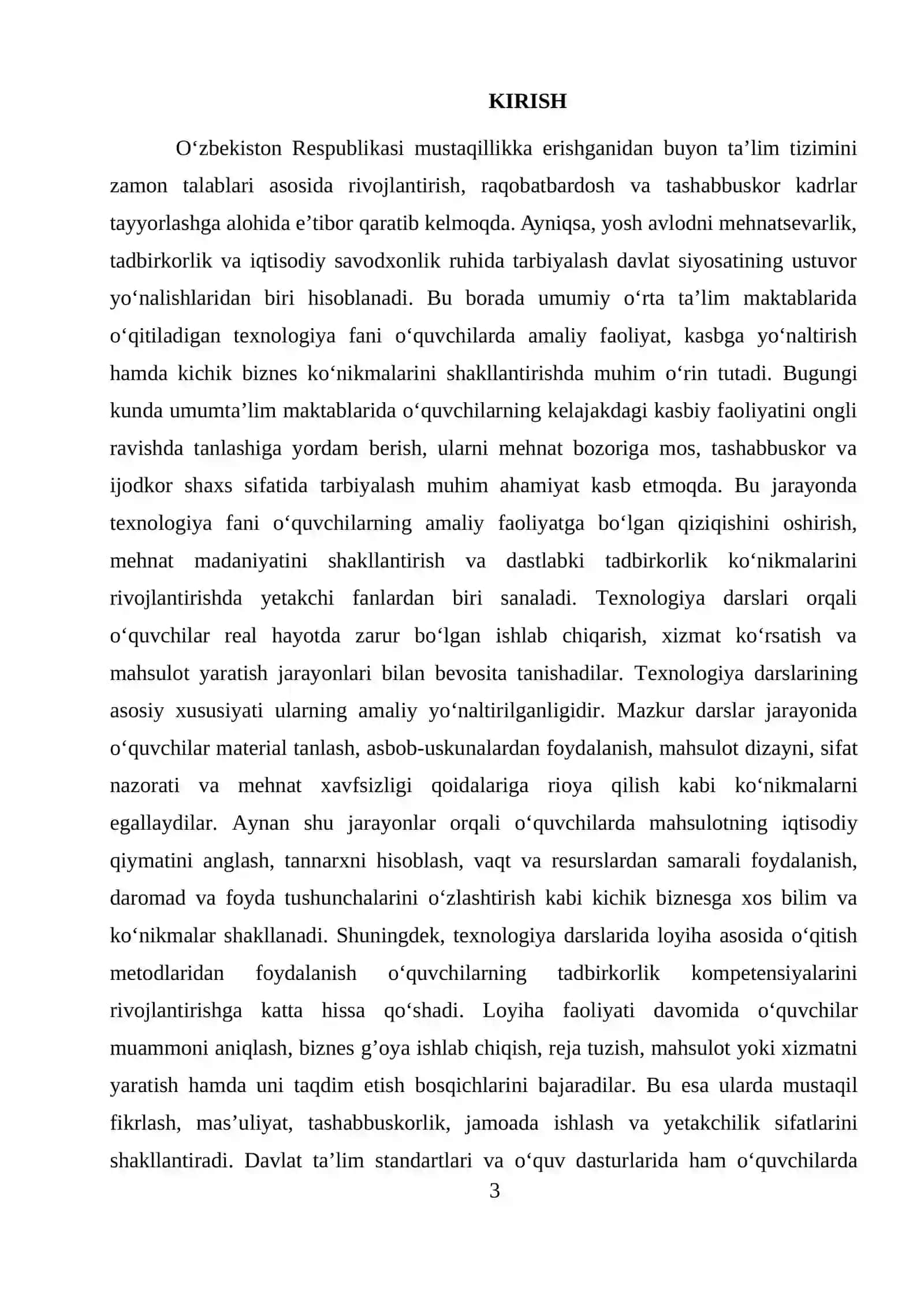 Texnologiya darslarida o‘quvchilarning kichik biznes ko‘nikmalarini shakllantirish 3