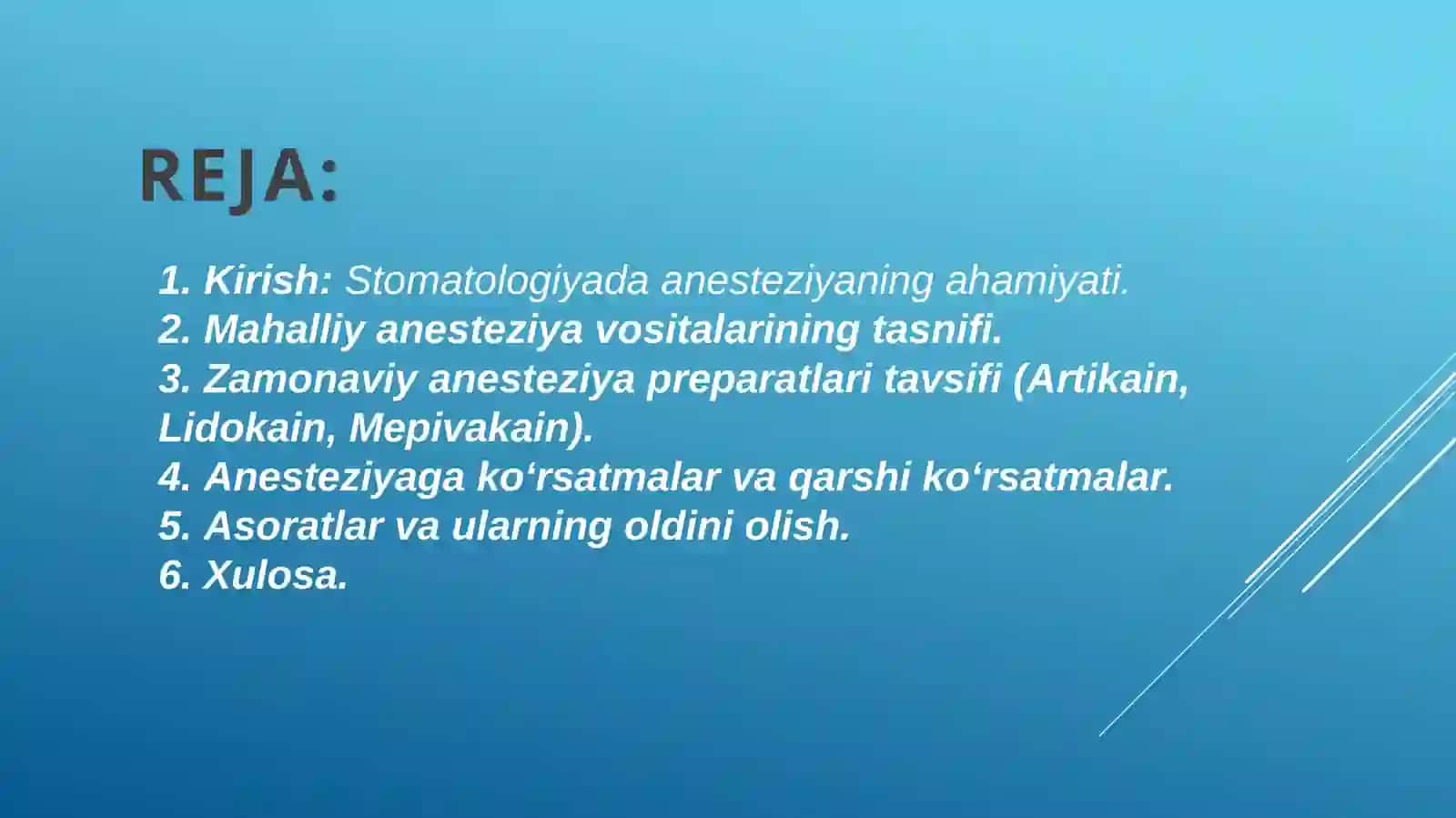 Ogriqsizlantirish uchun dori vositalar. Ko`rsatma va qarshi ko`rsatmalar. 3