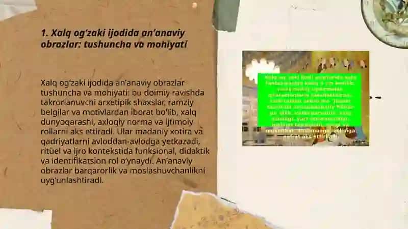 Xalq og'zaki ijodida an'anaviy obrazlar 3