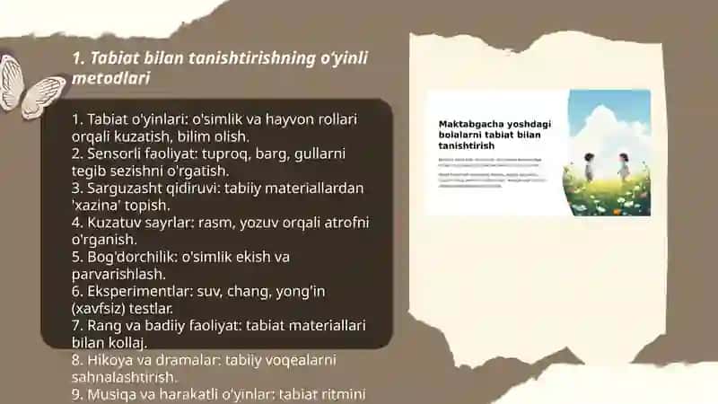 Tabiat bilan tanishtirishning amaliy metodi 3