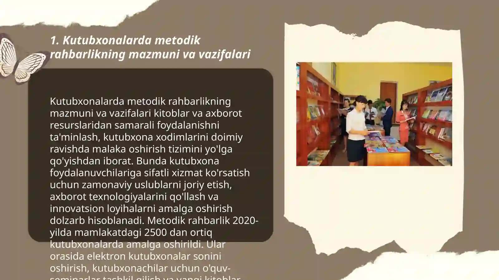 Kutubxonalarga metodik rahbarlikni tashkil etish masalalari 3