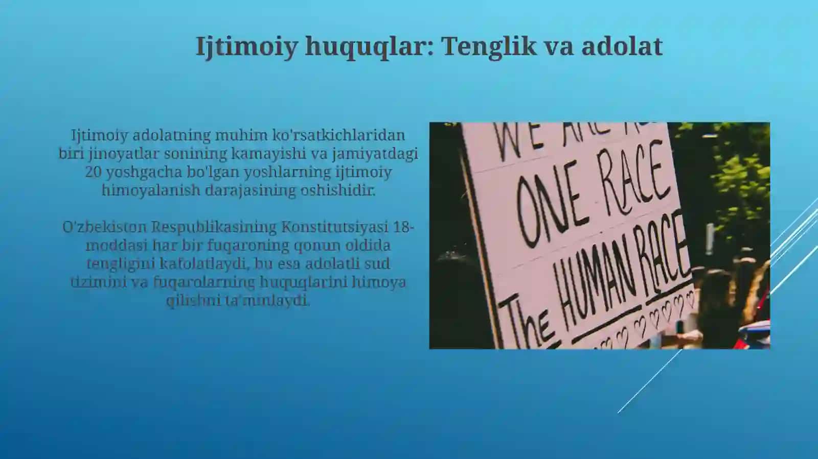 Insonning qadr-qimmati, uning shaxsiy, ijtimoiy va madaniy huquqlari 3