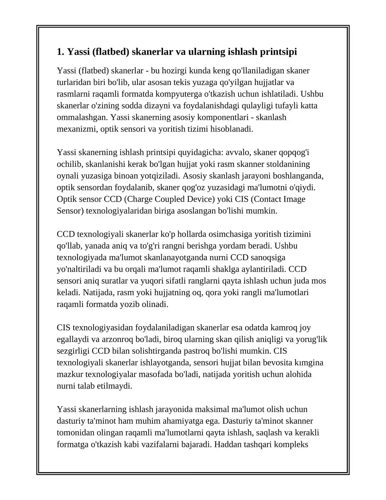 Yassi (flatbed) skanerlar va ularning ishlash printsipi 3
