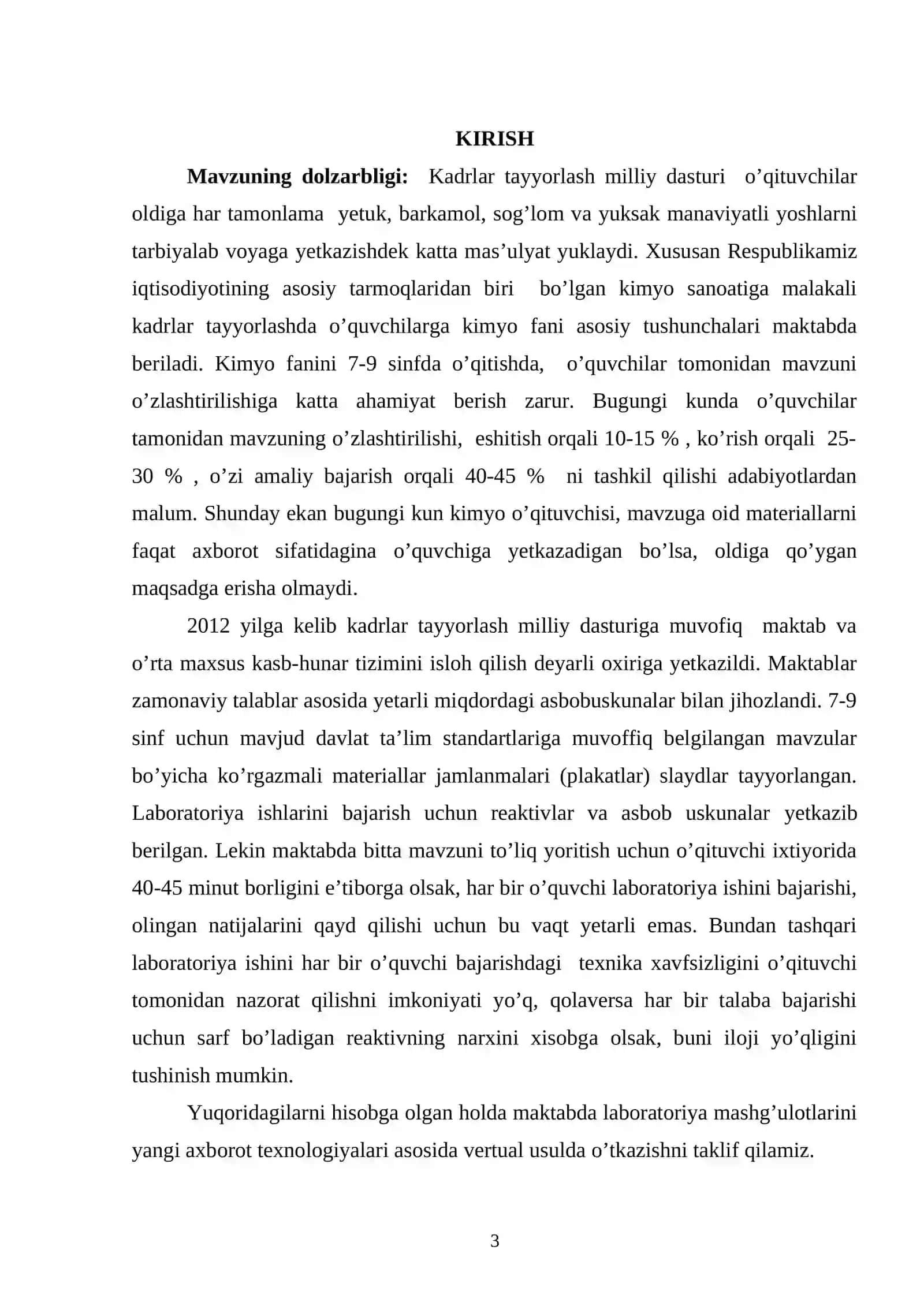 Organik kimyodan laboratoriya ishlarini virtual usulda tashkil qilish 3