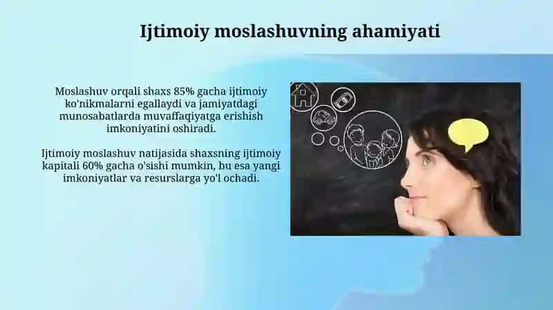 Ijtimoiy moslashuvning ahamiyati 3