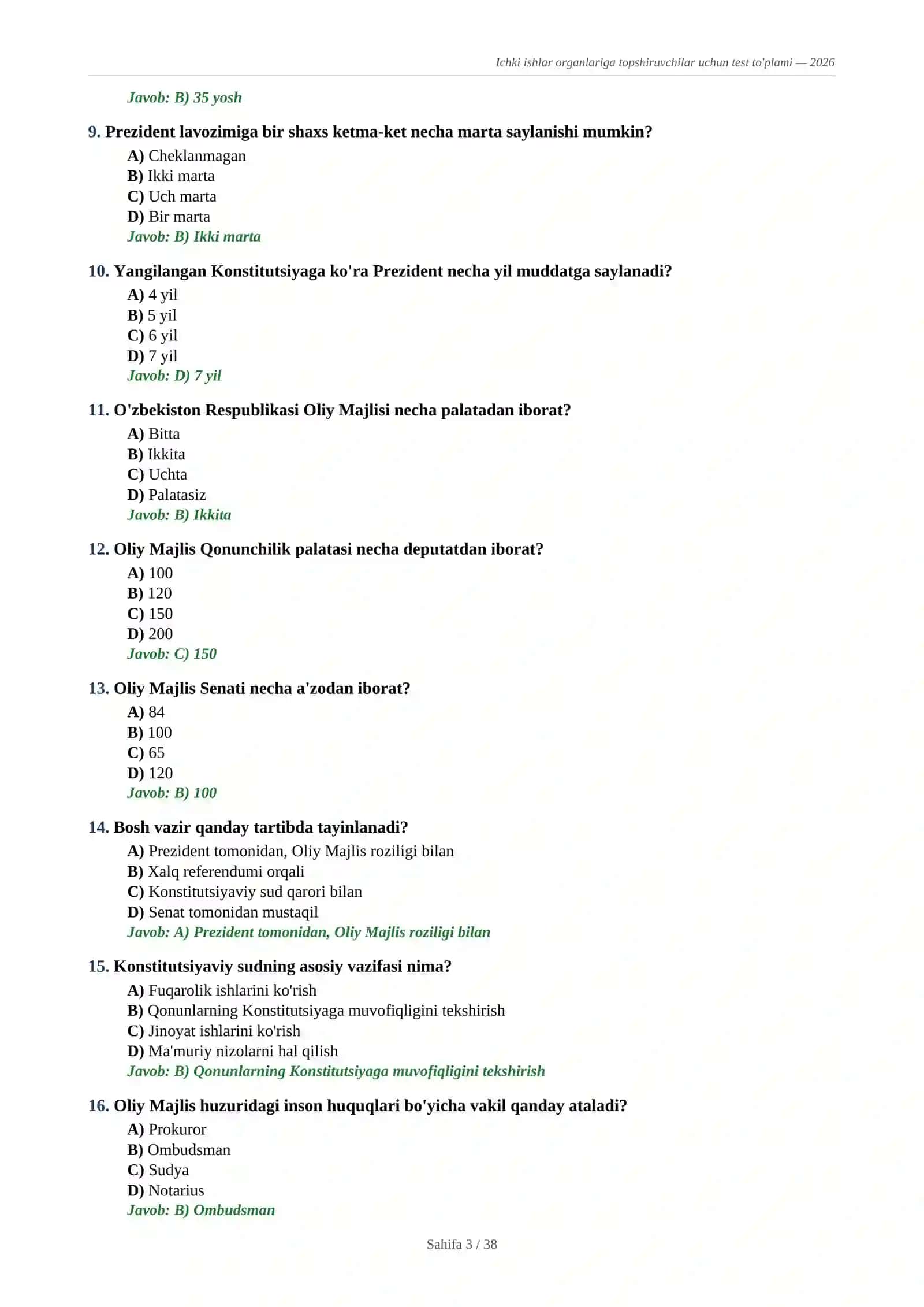 Ichki ishlar test yangi javoblari bilan 3