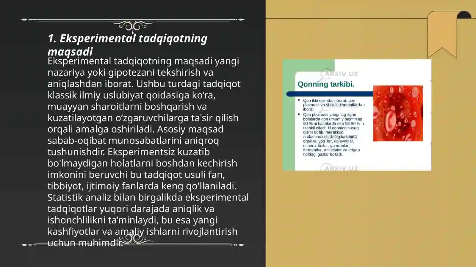 Eksperimental tadqiqotning tarkibiy tuzilishi 3