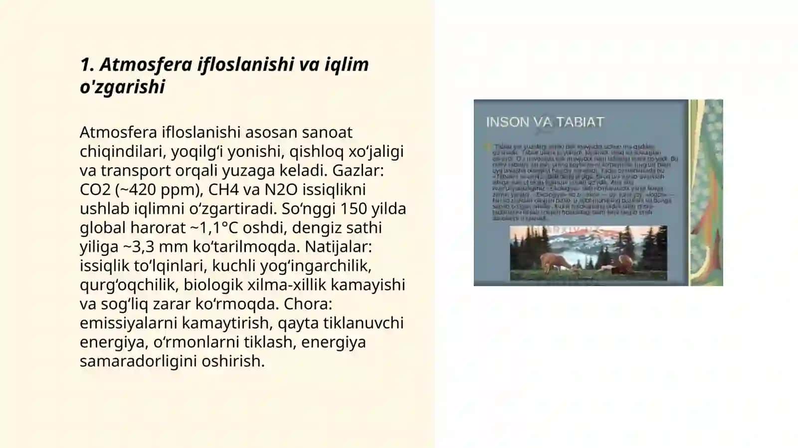 Atmosfera ifloslanishi va iqlim o'zgarishi 3