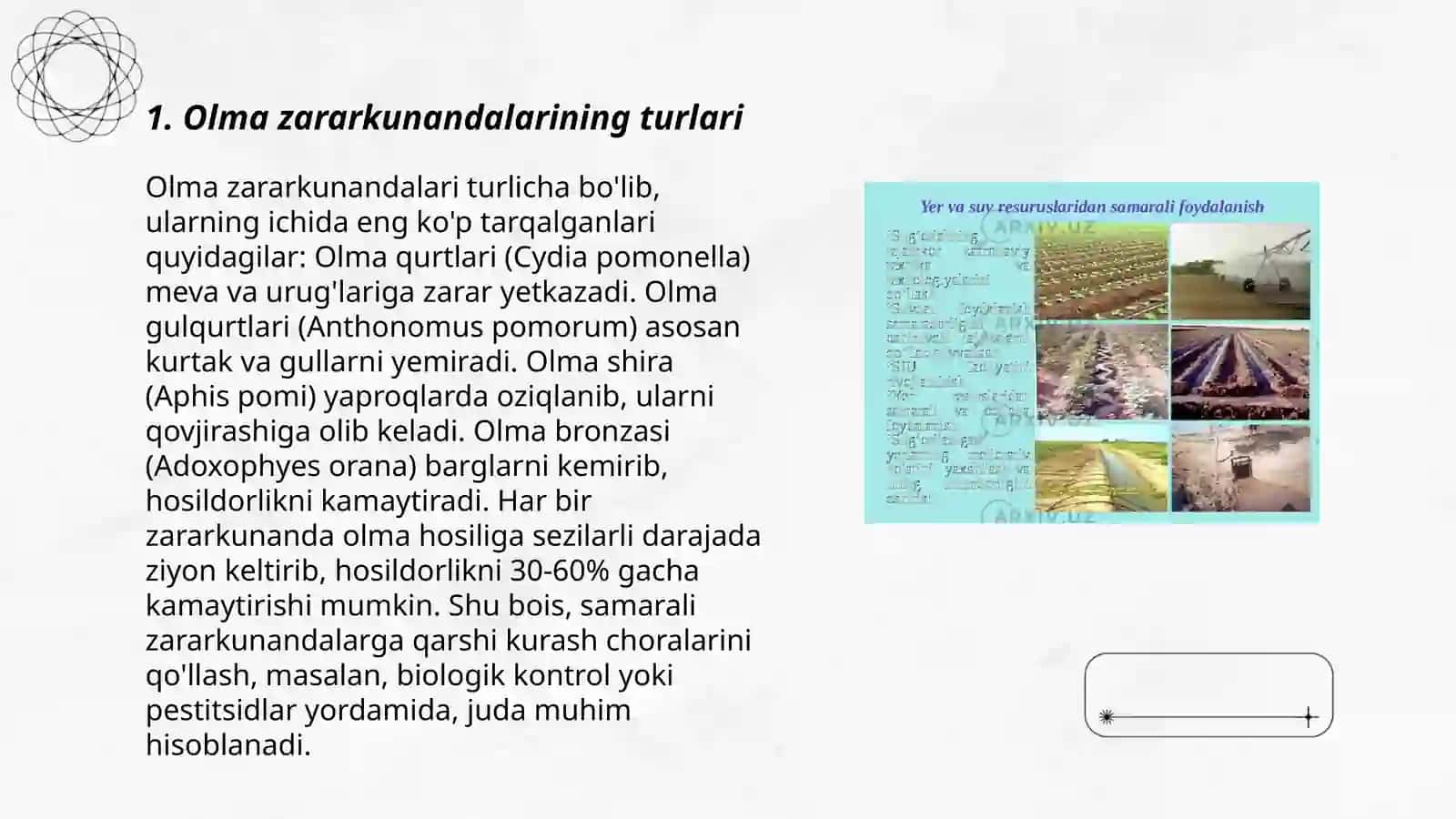 Olma zararkunandalarining biologiyasi va ekologiyasi 3