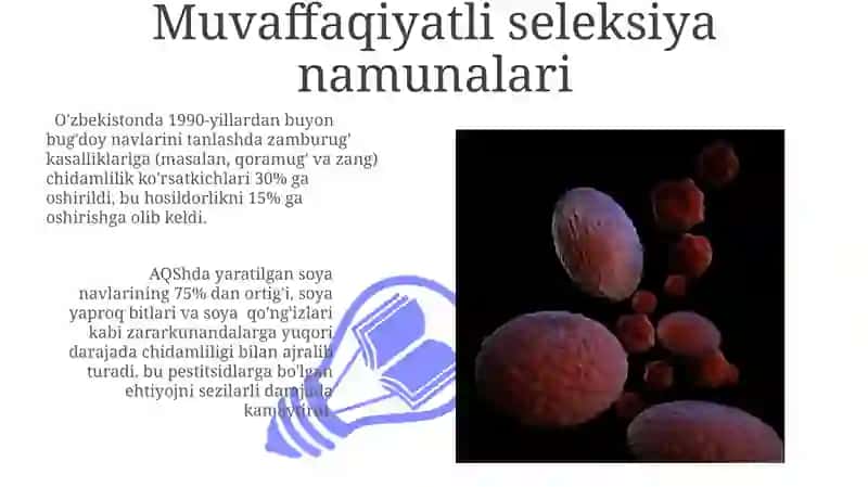 Kasallik va zararkunandalariga chidamlilik seleksiyasi 3