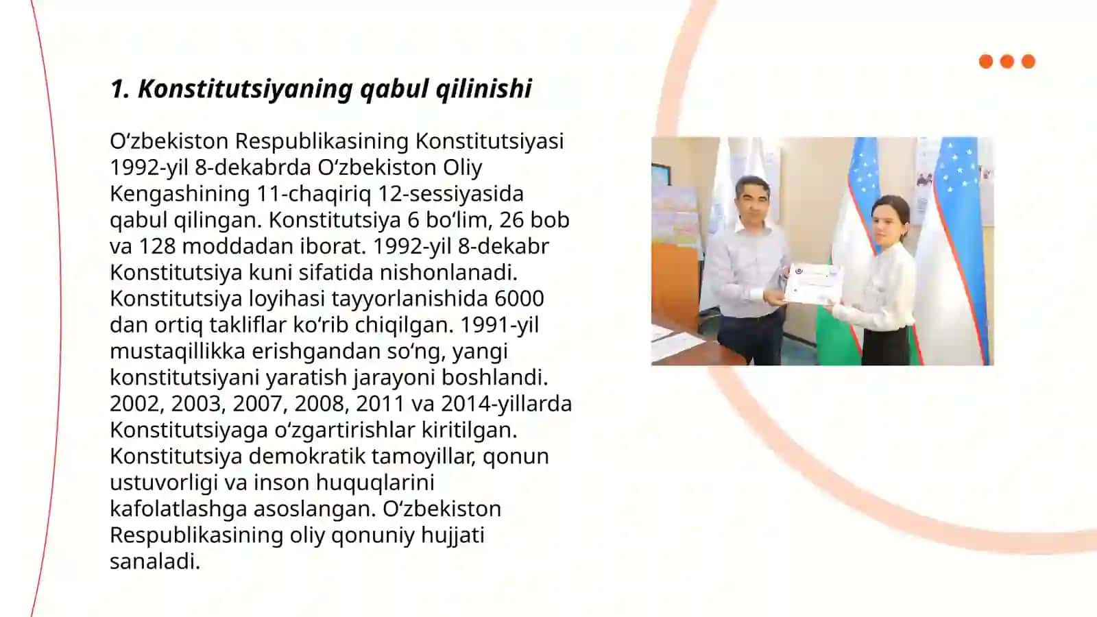 Mustaqillik yillarida davlat boshqaruvi tizimida amalga oshirilgan islohatlar 3