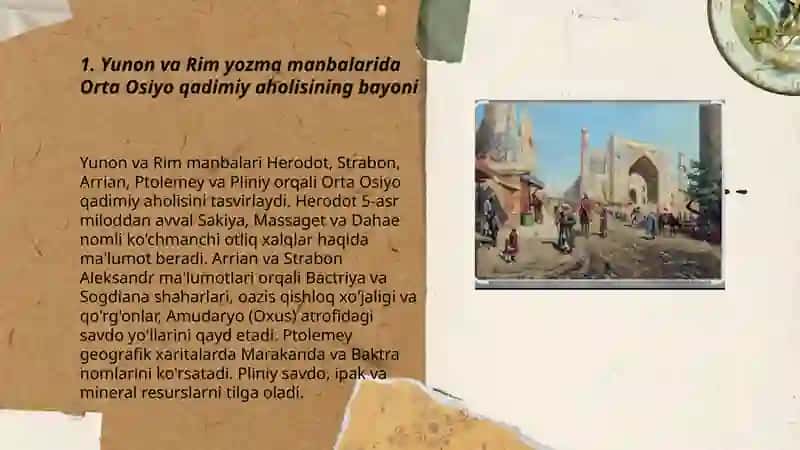 Orta Osiyo qadimgi davr aholisining yozma manbalardagi bayoni 3
