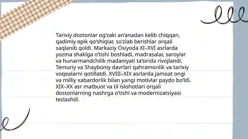 Tarixiy dostonlar 3