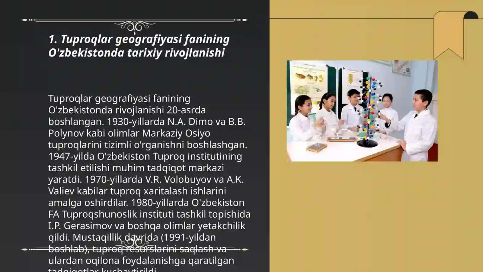 Tuproqlar geografiyasining O'zbekistonda rivojlanishi 3