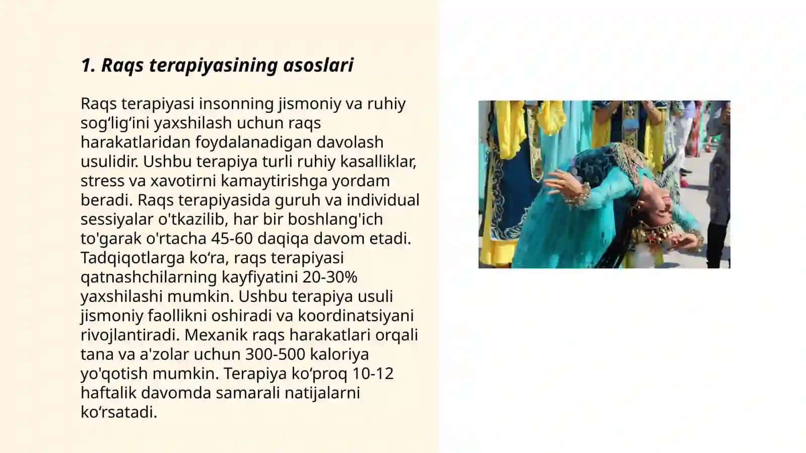 Raqs terapiyasi treningni 3