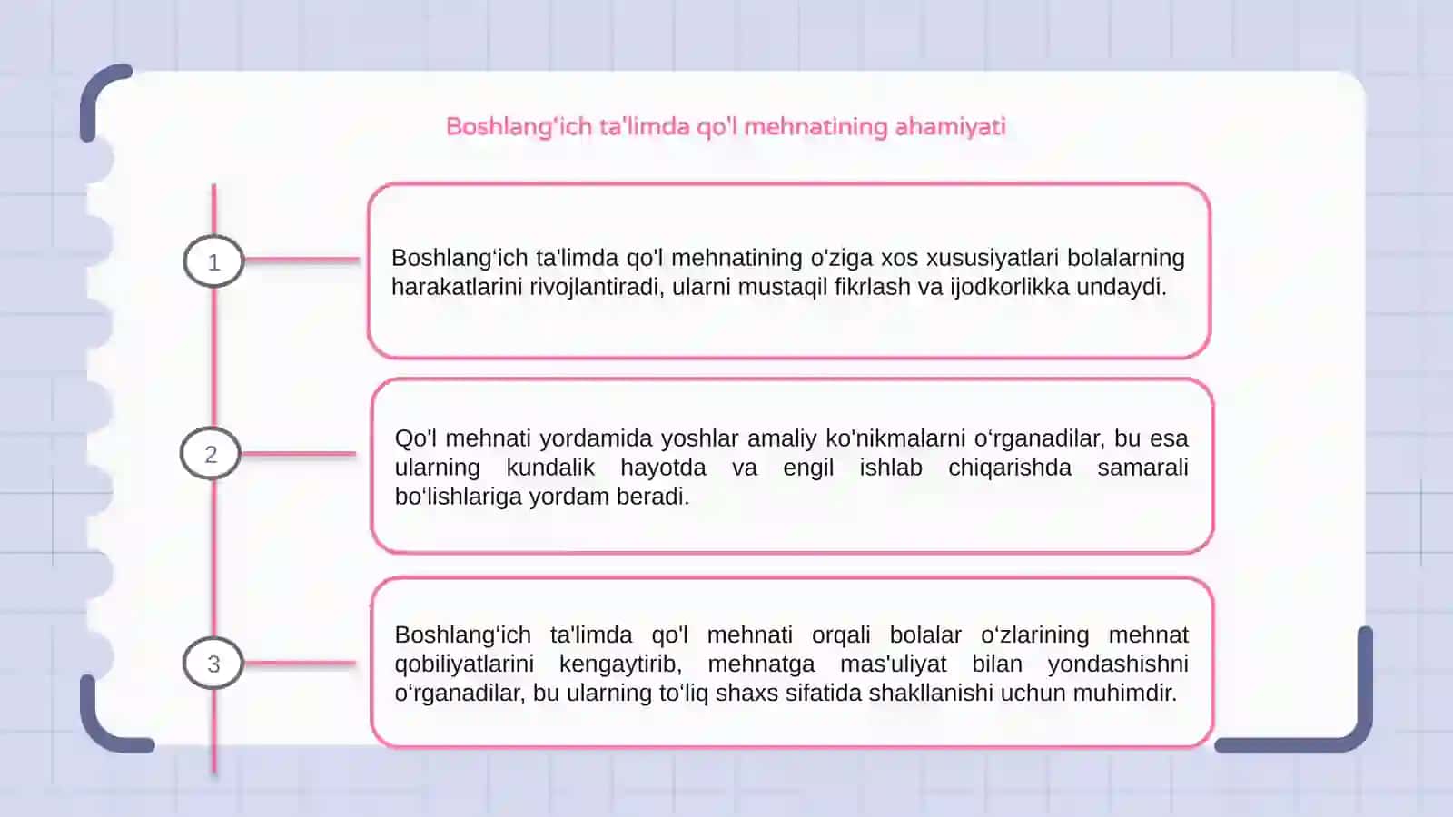 Boshlang‘ich ta'limda qo'l mehnatining o'ziga xos xususiyatlari 3