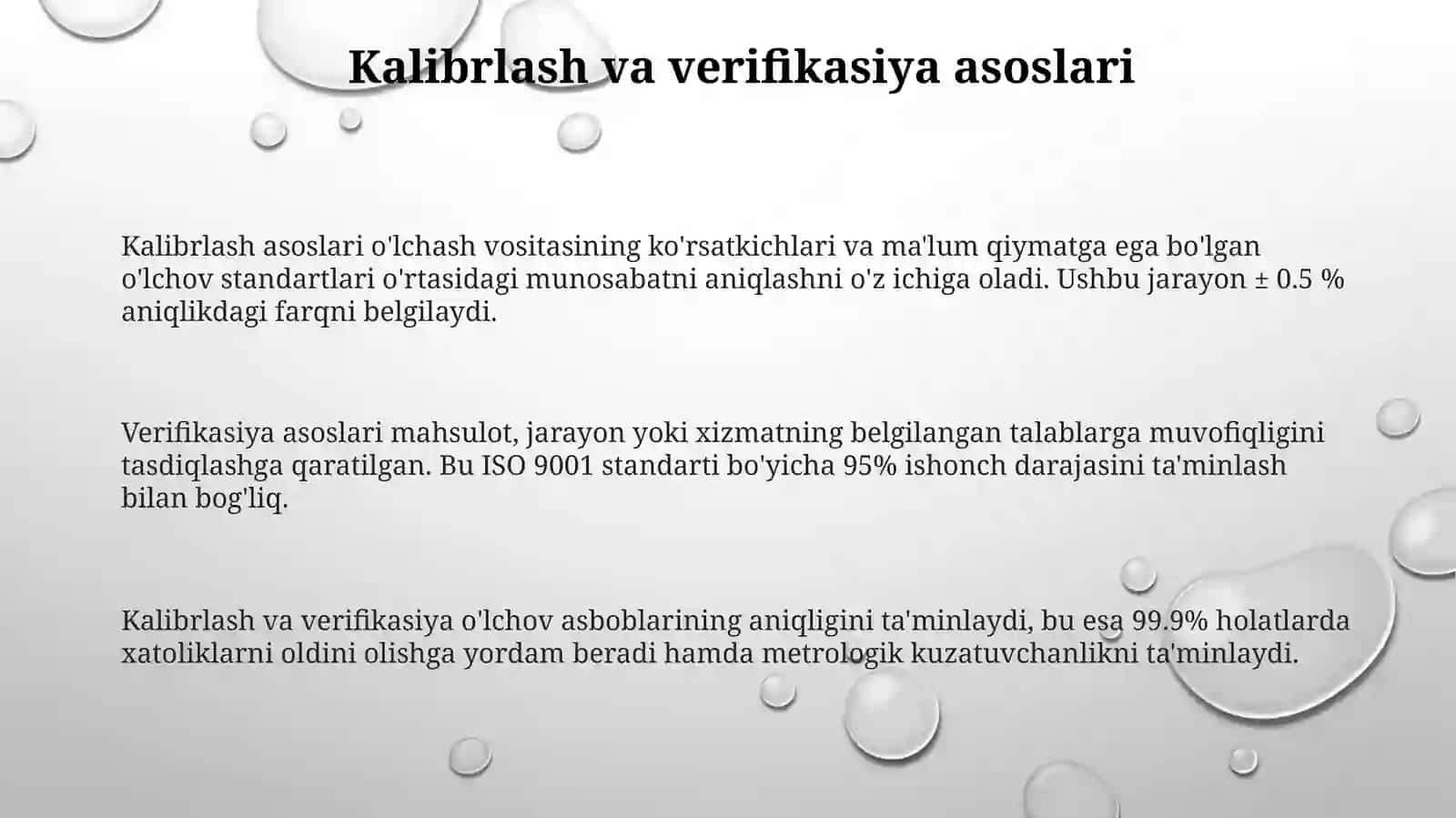 Ôlchash vositalarini kalibrlash vaverifikatsiya qilishning zamonaviy usullari 3