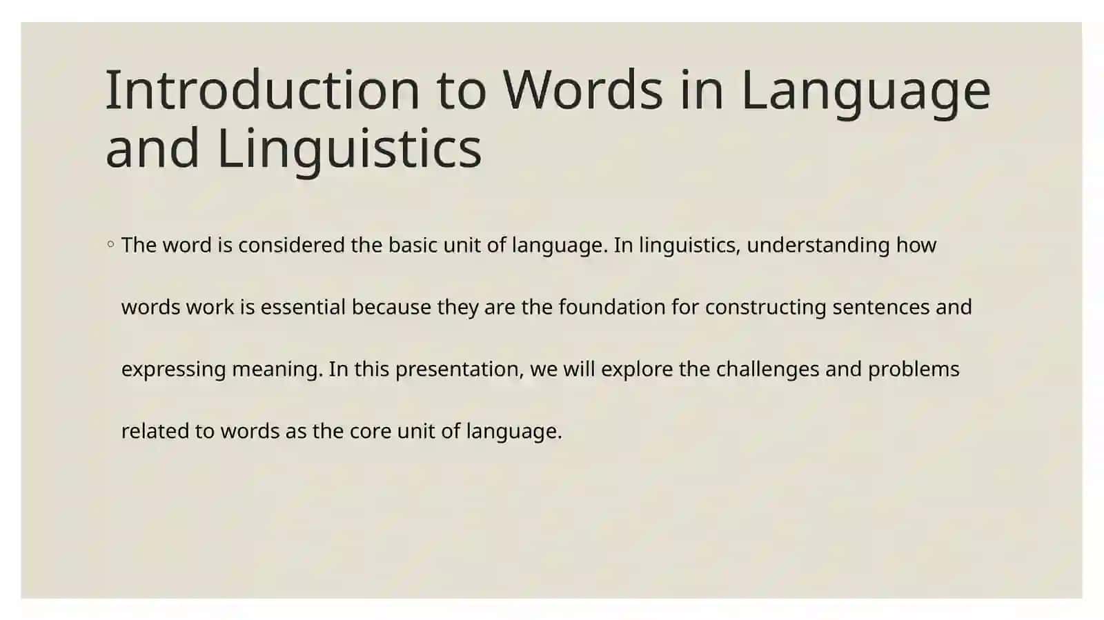 Problems of the word as the basic unit of the language and linguistics 3