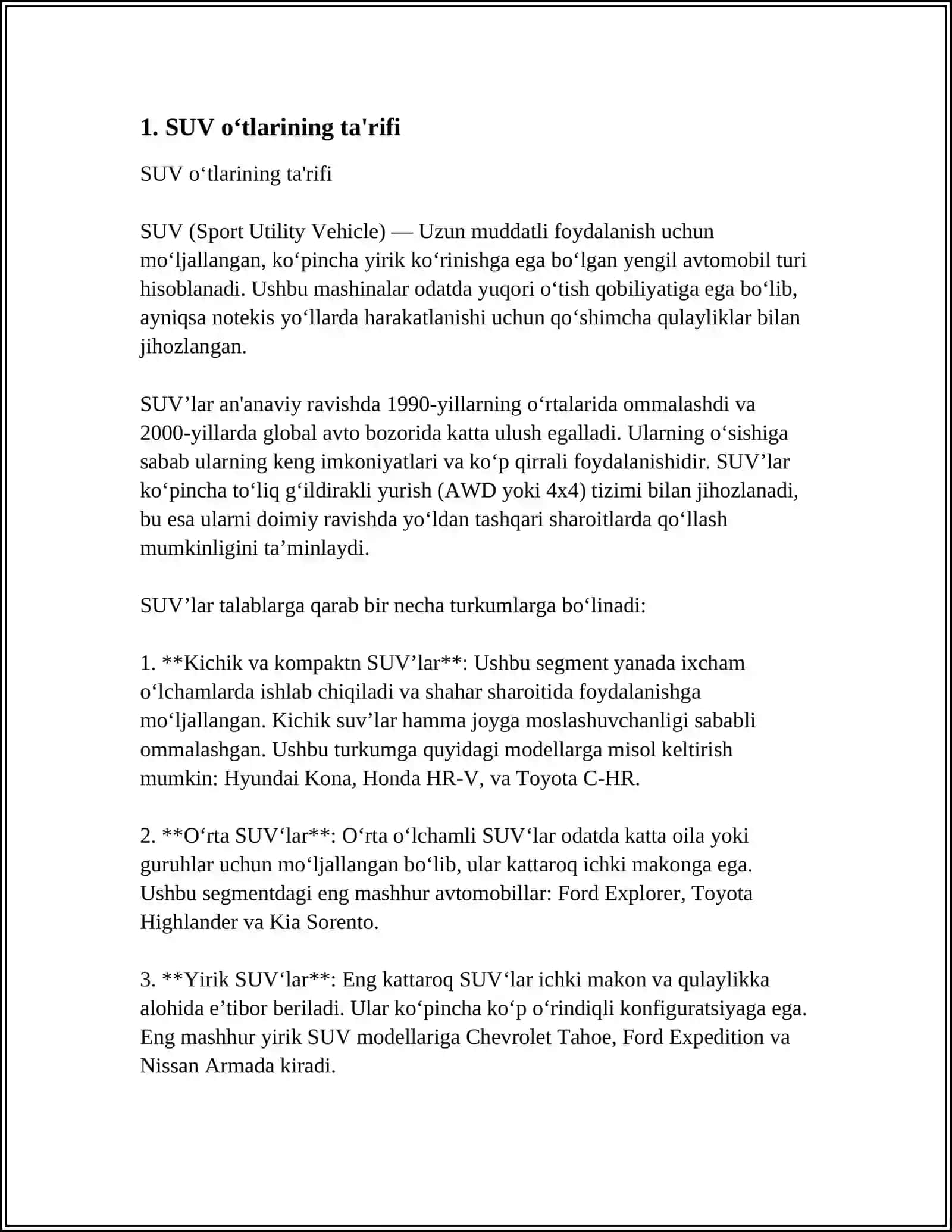 SUV ÕTLAR BÕLIMI VA KLAFIKATSIYASI 3