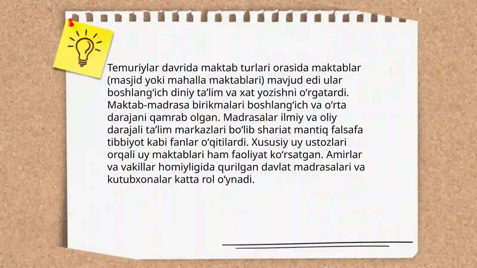 Temuriylar davrida maktab va maorif 3