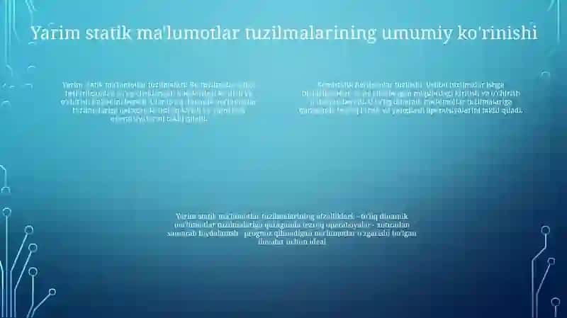 Yarimstatik Berilganlar Strukturasi 3