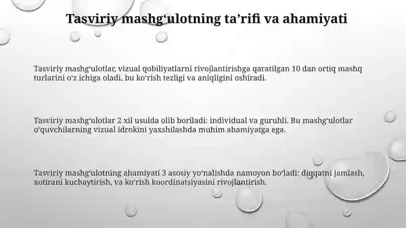 Tasviriy Mashg'ulotlar 3
