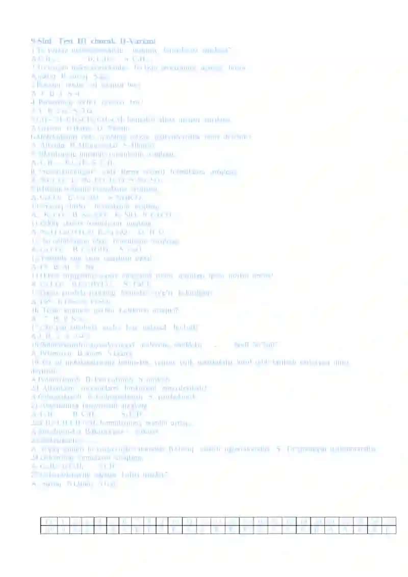 9-Sinf Test III chorak 3