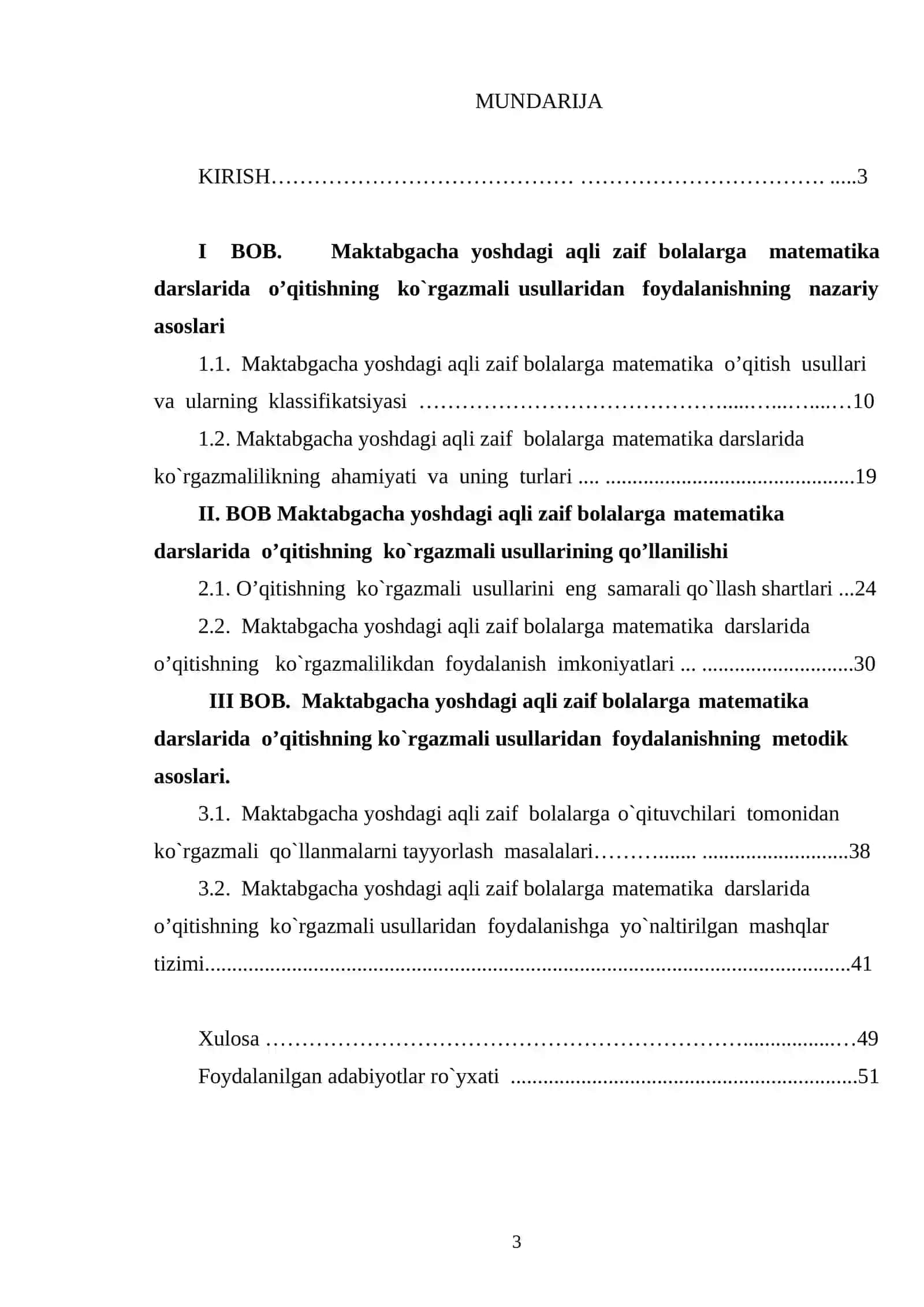 Maktabgacha yoshdagi aqli zaif bolalarga matematika darslarida o’qitishning ko’rgazmali usullaridan foydalanish metodikasi 3